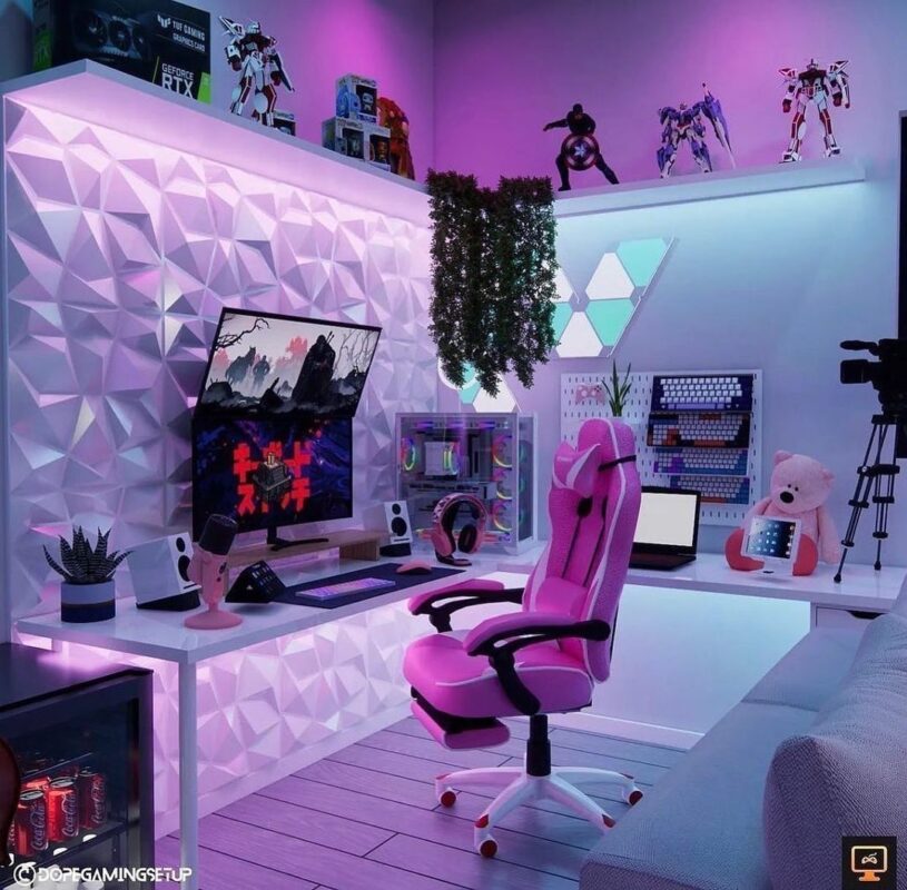 Thiết kế phòng gaming dành cho game thủ nữ 1