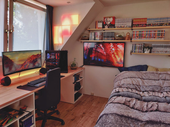 Thiết kế phòng gaming kết hợp phòng ngủ 
