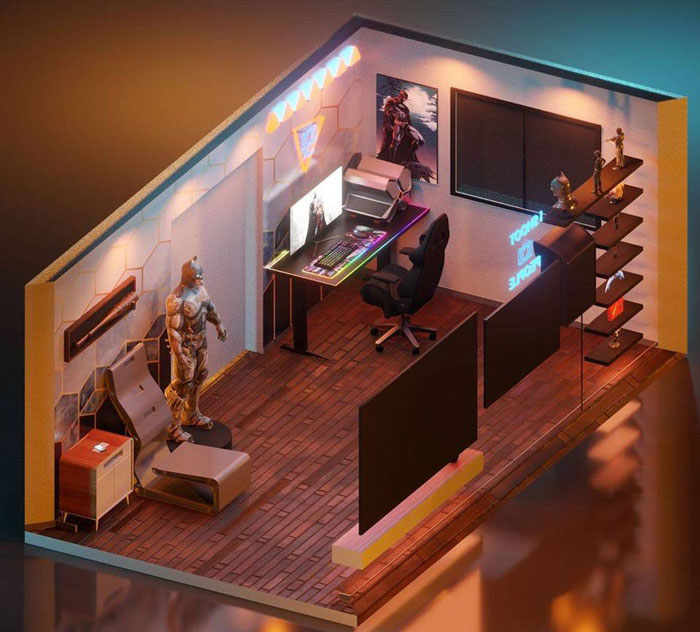  Việc xác định kích thước giúp bạn dễ dàng bố trí nội thất hợp lý cho phòng gaming