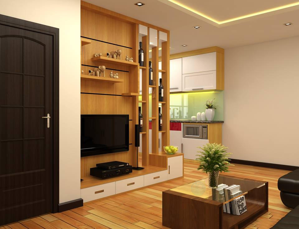 Sử dụng vách ngăn để phân chia hai khu vực