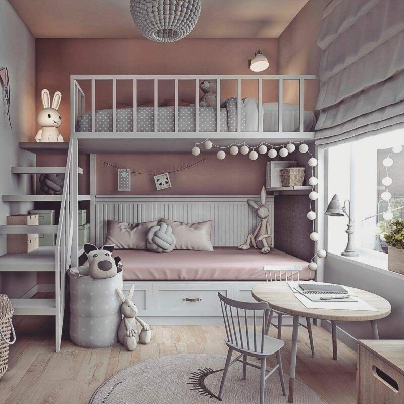 Thiết kế phòng ngủ dành cho hai bé gái 1