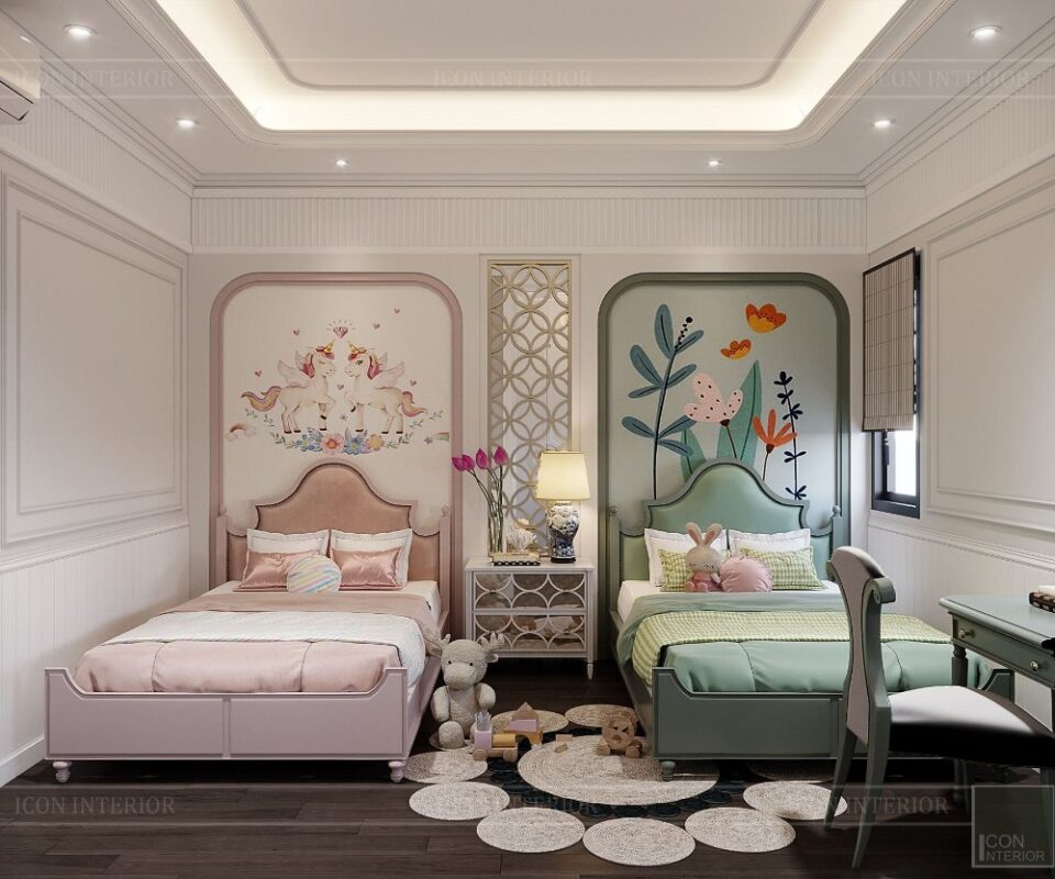 Thiết kế phòng ngủ dành cho hai bé gái 3